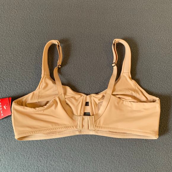 NWT Spanx Low Profile Wirefree Wireless Minimizer Bra Champagne Beige 36C - Picture 3 of 8